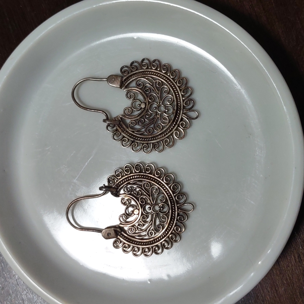 Vintage bronze earrings